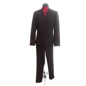 Tahari ASL Pantsuit Women's Size 4P Purple 2-Piece Set Blazer & Pants